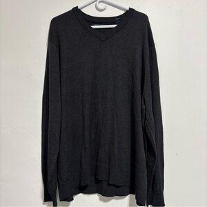 Perry Ellis Men's V Neck Sweater Pullover 2X Cotton Modal Winter Fall Basic